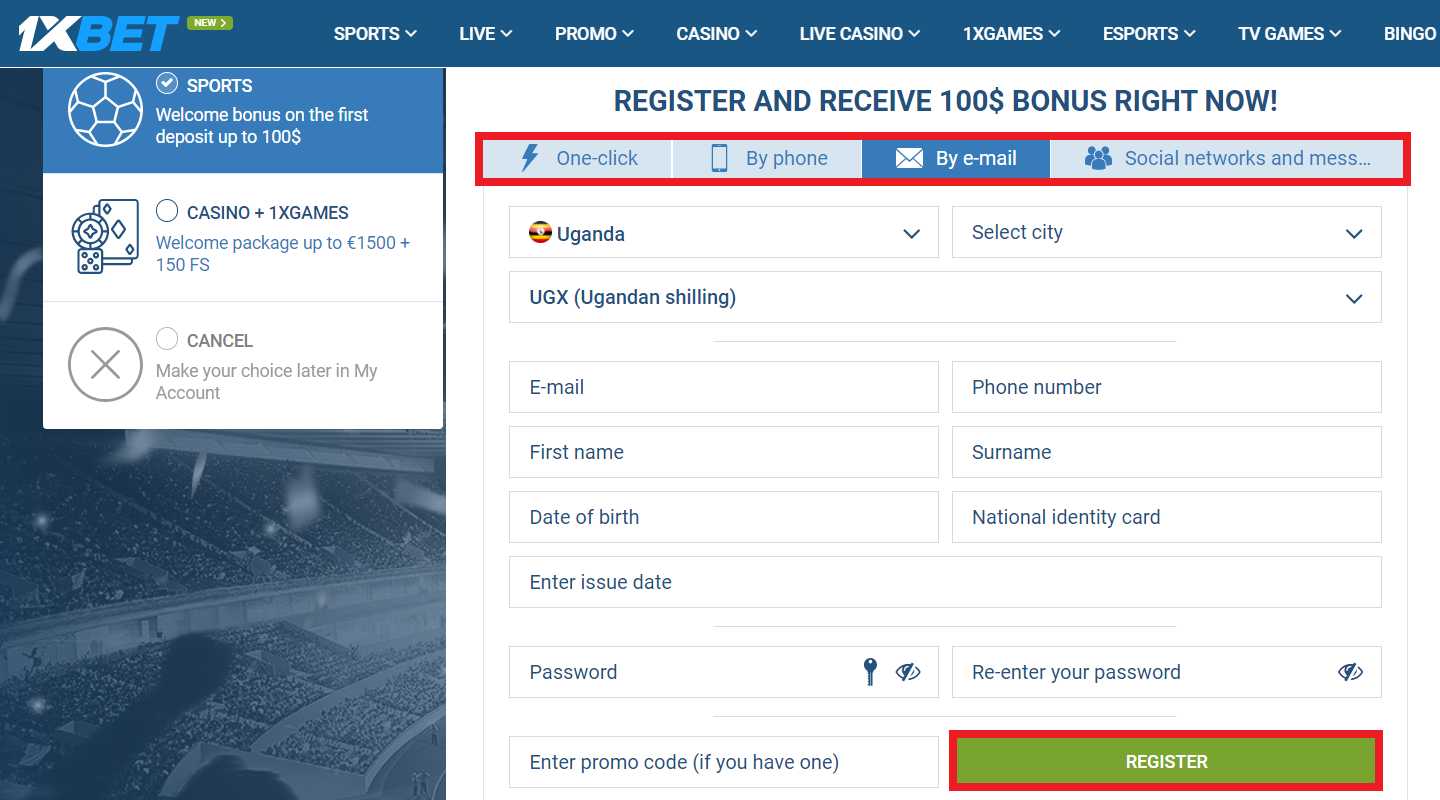 Easy guide on how to register at 1xBet via the mobile app